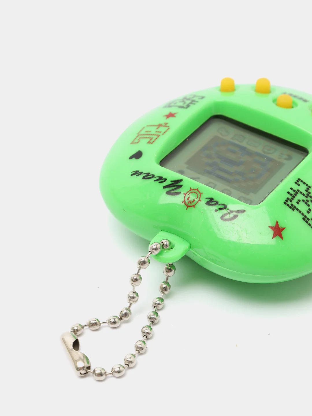 Зеленый виртуальный электронный питомец игрушка Тамагочи / Tamagotchi / разные цвета. (сердечко)
