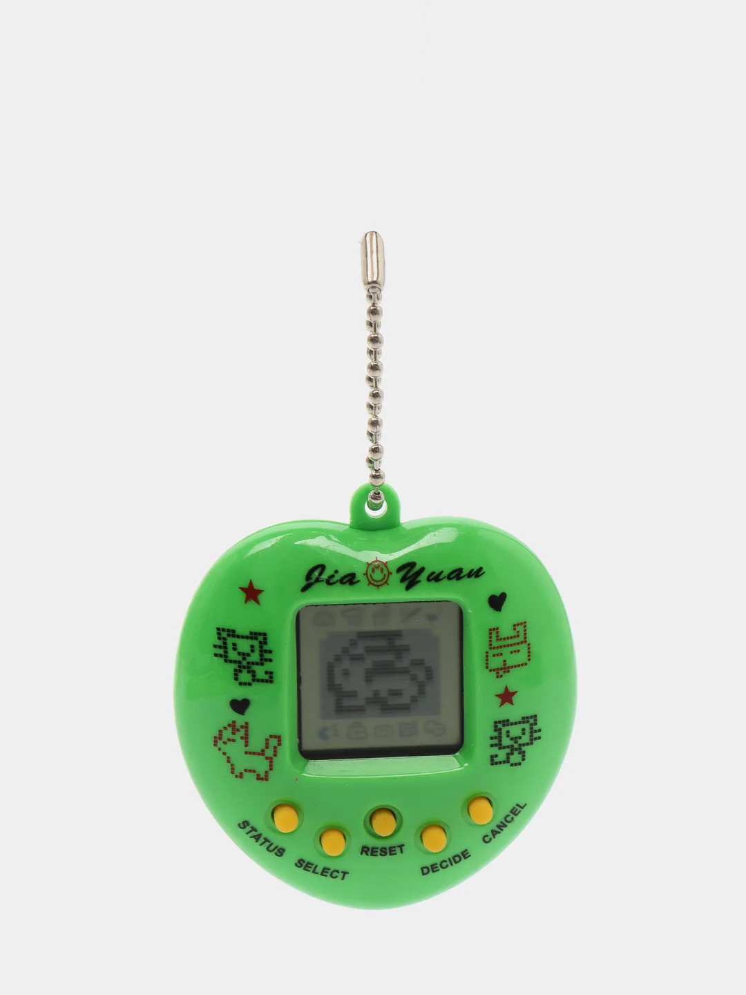 Зеленый виртуальный электронный питомец игрушка Тамагочи / Tamagotchi / разные цвета. (сердечко)