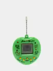 Зеленый виртуальный электронный питомец игрушка Тамагочи / Tamagotchi / разные цвета. (сердечко)