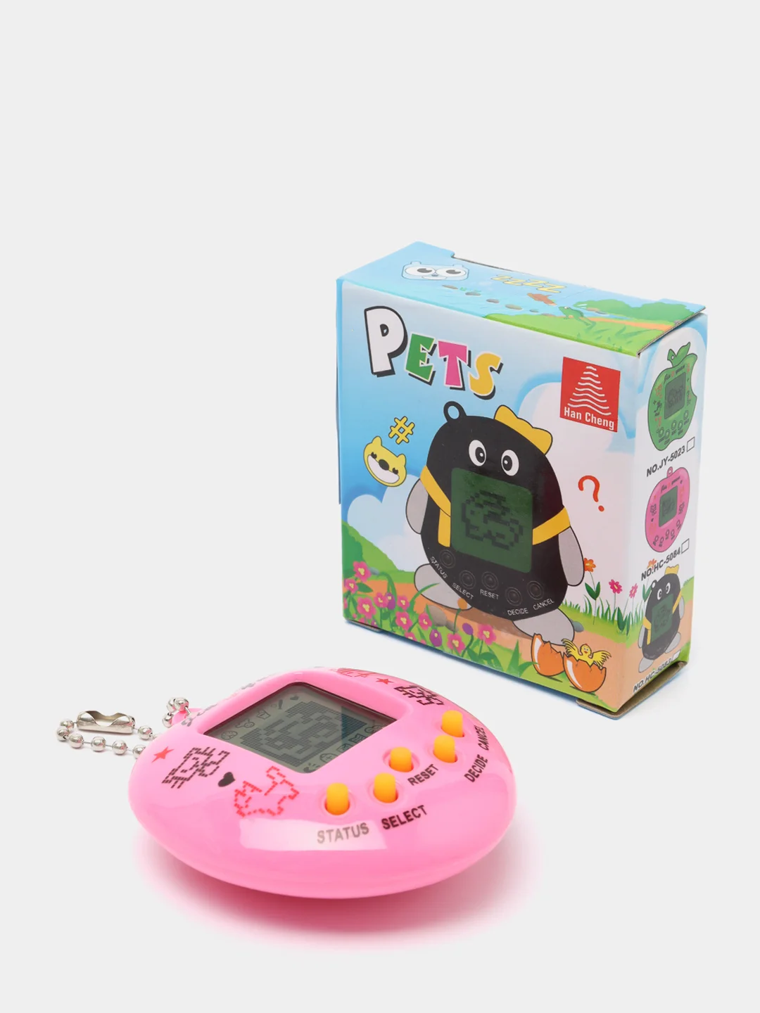 Розовый виртуальный электронный питомец игрушка Тамагочи / Tamagotchi / разные цвета. (сердечко)