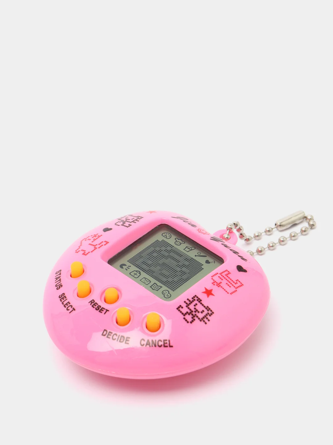 Розовый виртуальный электронный питомец игрушка Тамагочи / Tamagotchi / разные цвета. (сердечко)