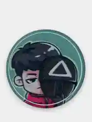 Приглушённый хаки попсокет для смартфона "Игра в кальмара"