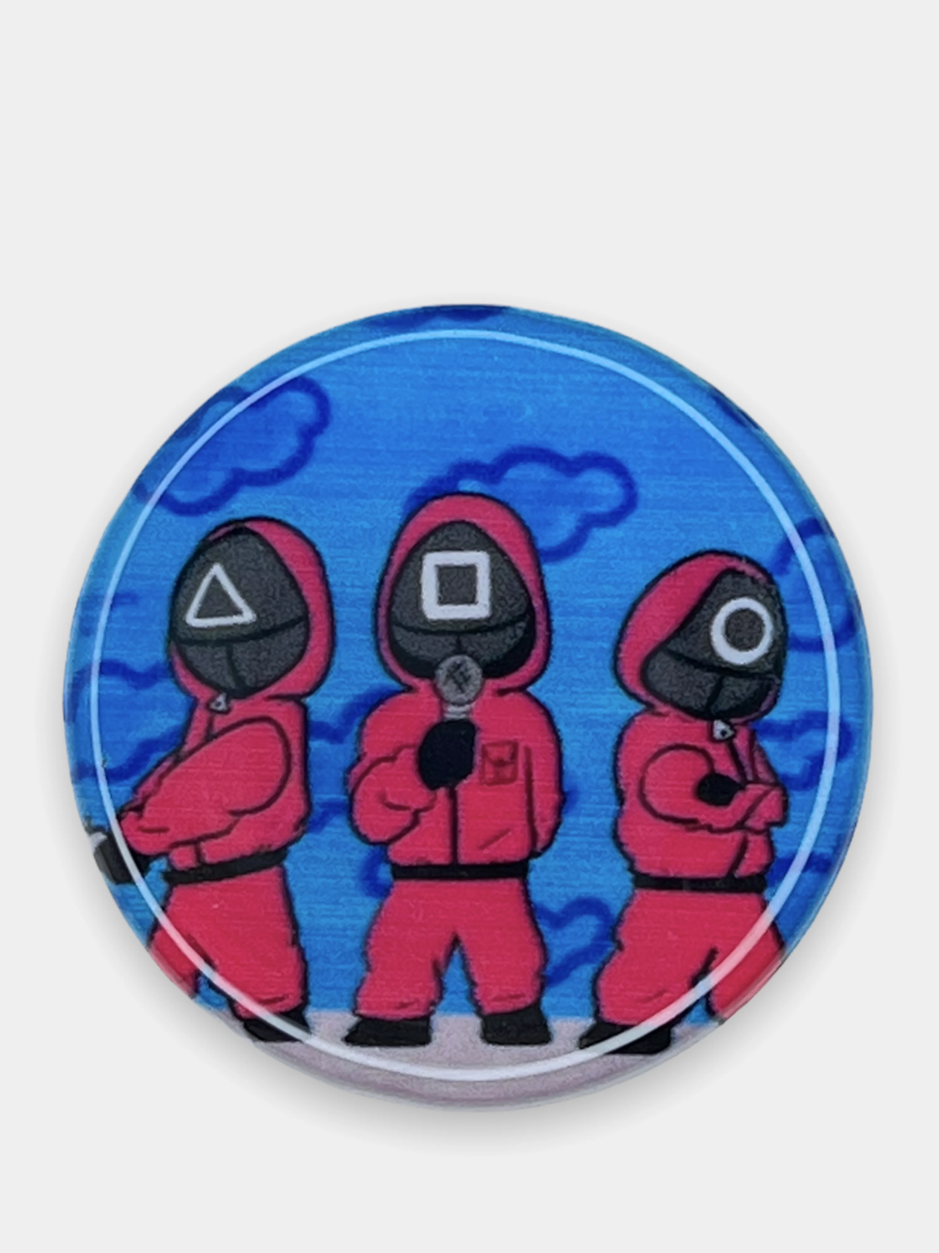 Голубой попсокет для смартфона "Игра в кальмара"