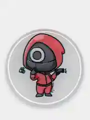 Серый металлик попсокет для смартфона "Игра в кальмара"