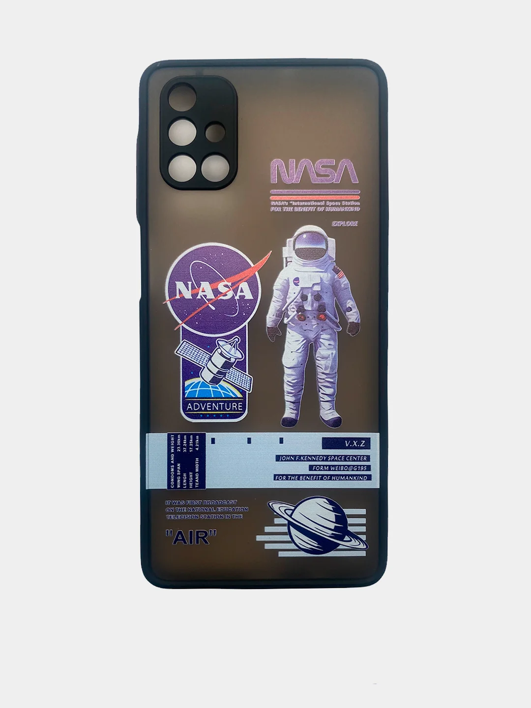 Белый чехол для Samsung A02S, M31S, M51, с рисунком, матовый