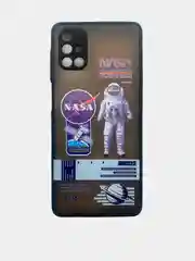 Белый чехол для Samsung A02S, M31S, M51, с рисунком, матовый