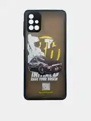Золотой чехол для Samsung A02S, M31S, M51, с рисунком, матовый