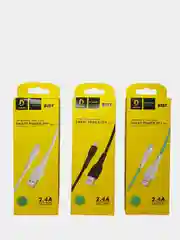 Белый кабель DENMEN D15L / D15T для зарядки и передачи данных Type-C / Lightning