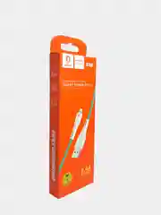 Бирюзовый кабель DENMEN D15L / D15T для зарядки и передачи данных Type-C / Lightning