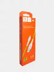 Желтый кабель DENMEN D15L / D15T для зарядки и передачи данных Type-C / Lightning