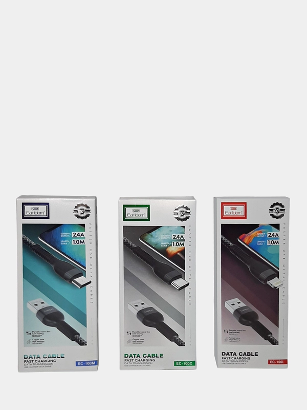 Кабель USB EARLDOM EC-100 для синхронизации и зарядки Micro / Type-C / Lightning
