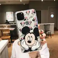 Белый чехол с Микки Маусом для iPhone 11 / 12 Pro Max, 11 Pro, 7 / 8 Plus, 12 / 12 Pro, XS Max