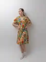 Оранжевый халат женский