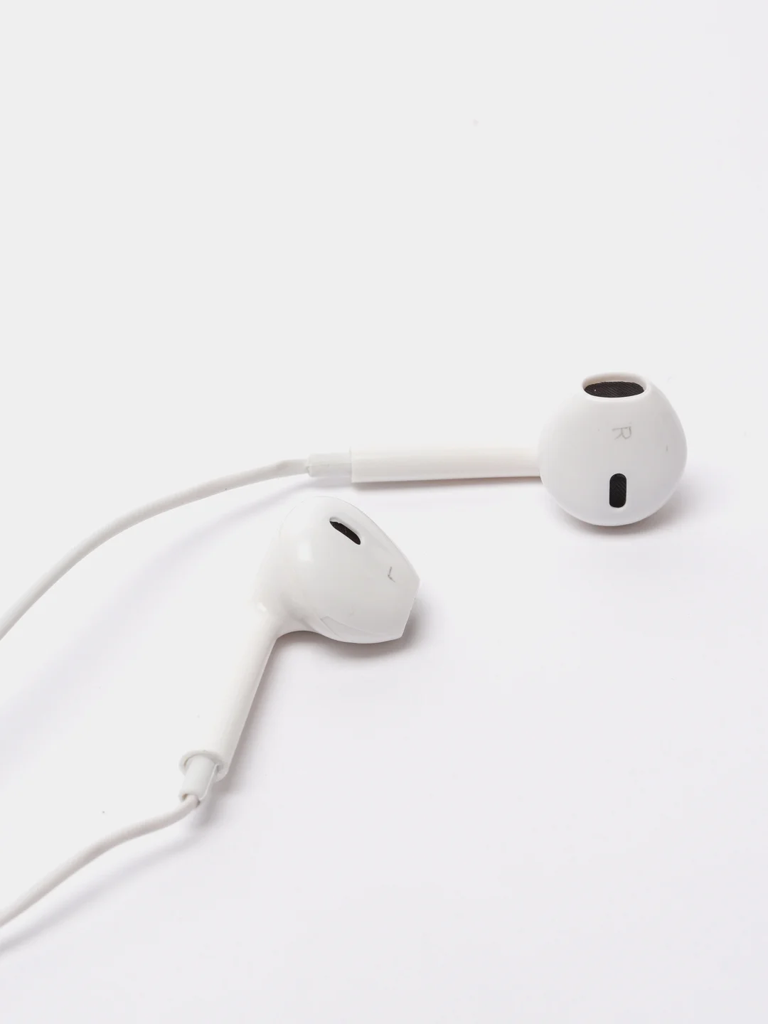 Белый наушники для iPhone,  с микрофоном, 3.5 мм, jack