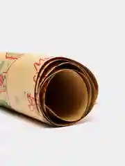Молочный крафтовая подарочная упаковочная бумага новогодняя с различным принтом Новый Год 1 лист