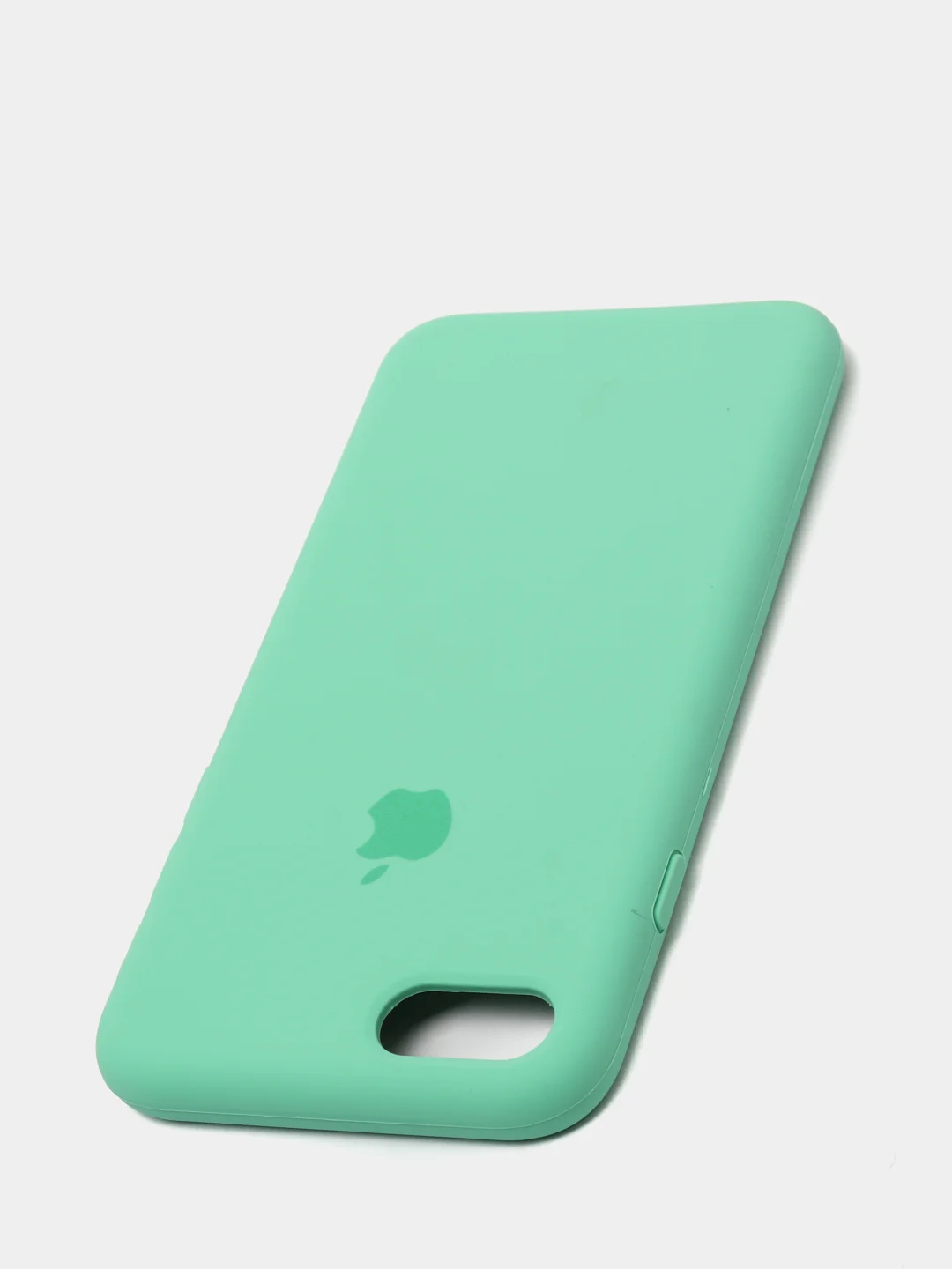 Бирюзовый чехол Silicone Case для iPhone 7, 8, SE2, iPhone Se2 2020, с логотипом