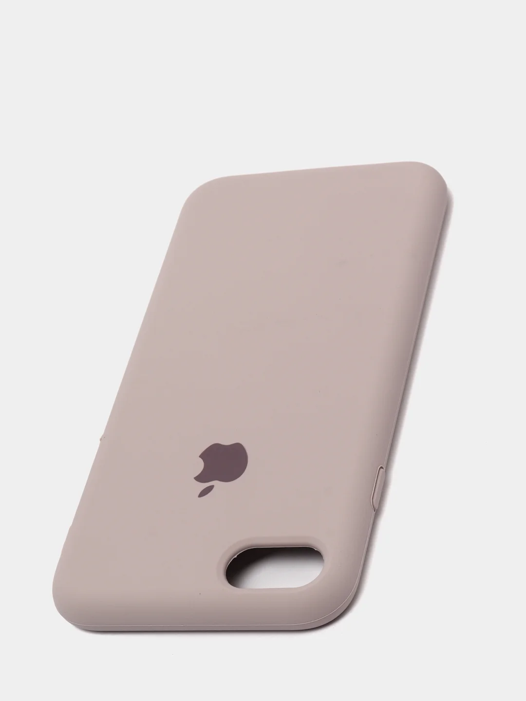 Серый меланж чехол Silicone Case для iPhone 7, 8, SE2, iPhone Se2 2020, с логотипом
