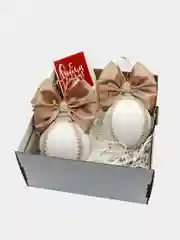 Подарочный набор новогодний елочных шаров ручной работы, 2 шара