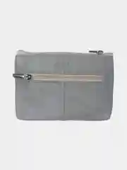 Серый кошелек ключница из натуральной кожи Barez