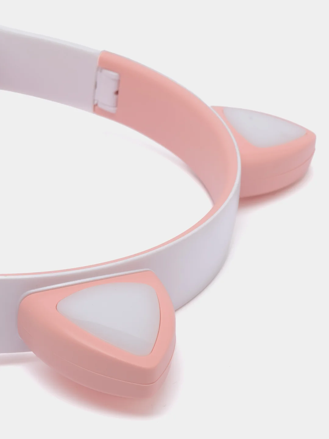 Розовый беспроводные Bluetooth наушники с кошачьими светящимися ушками