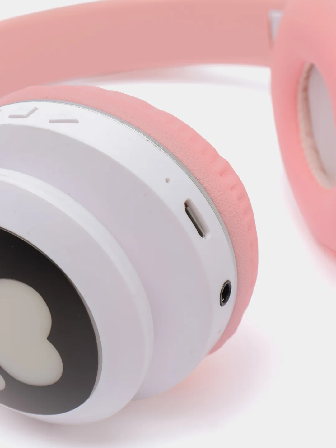 Розовый беспроводные Bluetooth наушники с кошачьими светящимися ушками