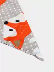 Коралловый слюнявчик - нагрудник хлопковый детский, бандана, арафатка на кнопке для новорожденных