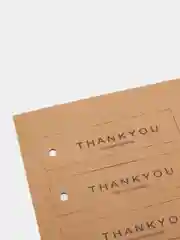 Бирка-крафт прямоугольная  "Thank You"