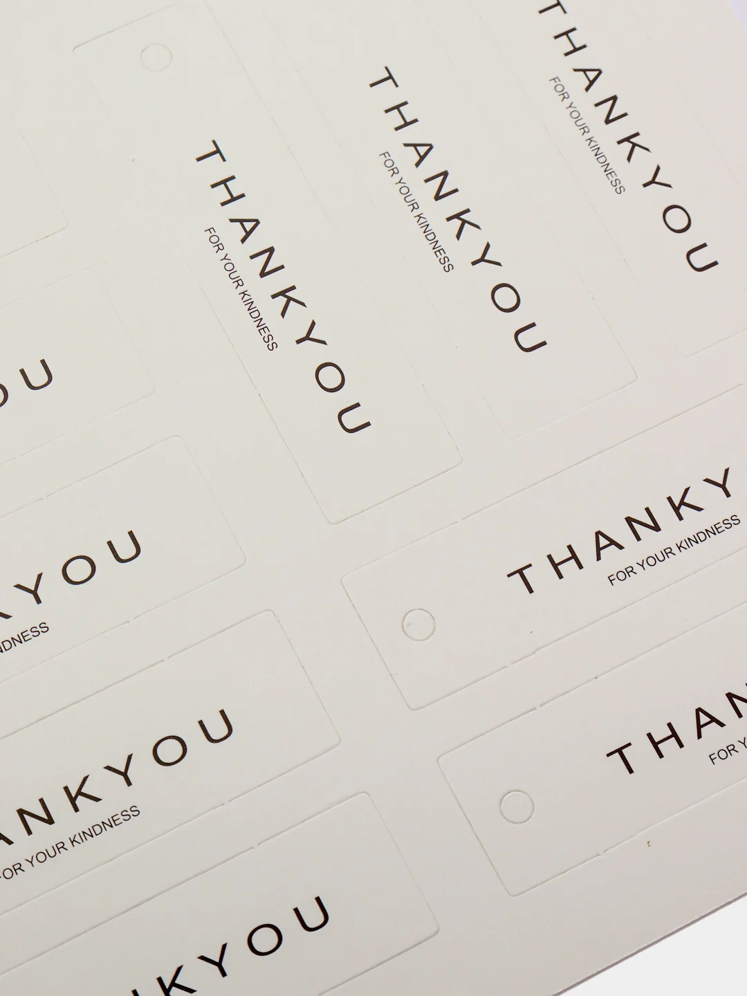 Бирка белая прямоугольная "Thank You"