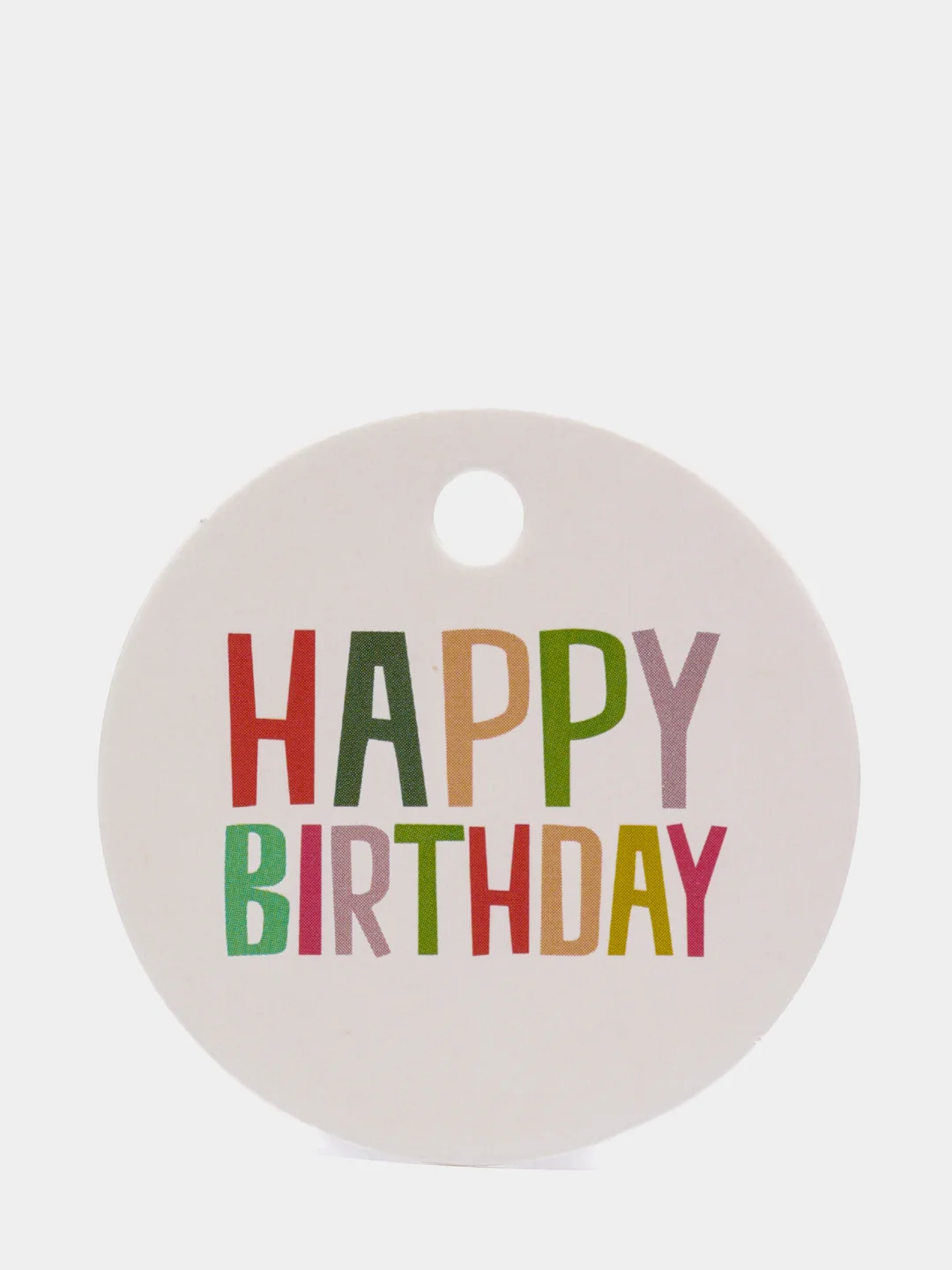 Бирка круглая "Happy birthday"