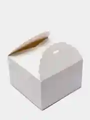 Белый сборная белая коробка 9х9х6 см