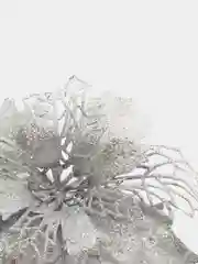 Серебряный елочное украшение цветок набор 5 штук