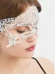 Белый маска на глаза кружевная черная/белая, повязка на глаза для ролевых игр, БДСМ, косплея