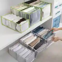Серый органайзер для белья в шкаф