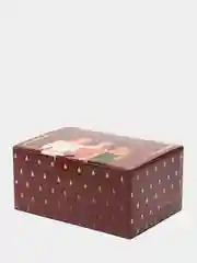 Коричневый коробка складная Happy New Year, 22 х 15 х 10 см