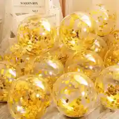 Золотой воздушный шар с конфетти 12 дюймов 1 шт. /5 шт.