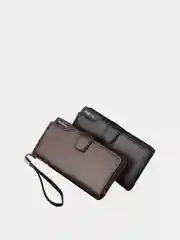 Черный мужское кожаное классическое портмоне Baellerry Business