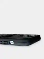 Угольный чехол Apple iPhone 13 Pro противоударный с металлической подставкой