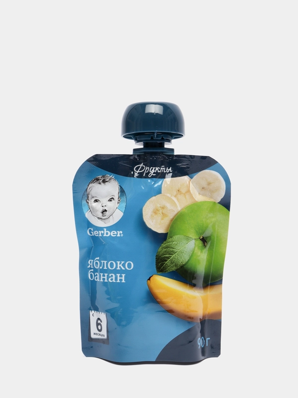 Пюре фруктовое GERBER яблоко банан, с 6 месяцев, 90 г