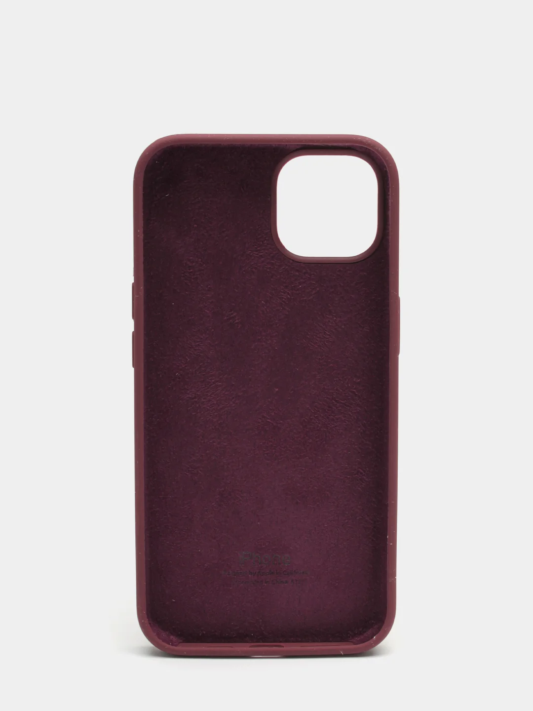 Тёмно-бордовый чехол Silicone Case для iPhone 13 с закрытым низом