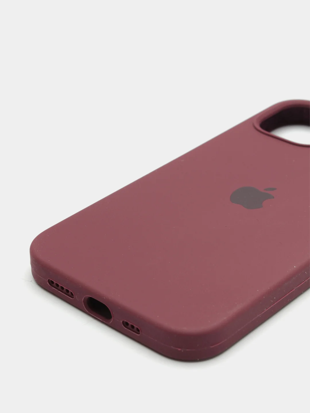 Тёмно-бордовый чехол Silicone Case для iPhone 13 с закрытым низом