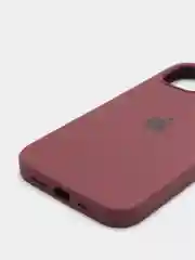 Тёмно-бордовый чехол Silicone Case для iPhone 13 с закрытым низом