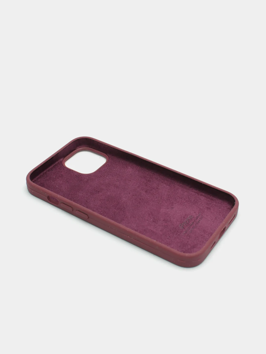 Тёмно-бордовый чехол Silicone Case для iPhone 13 с закрытым низом