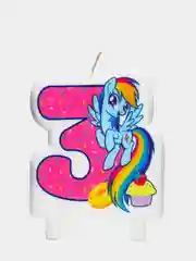 Коралловый свечи для торта цифра "My Little Pony"