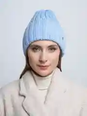 Голубой шапка для девочек "Дарина", на флисе