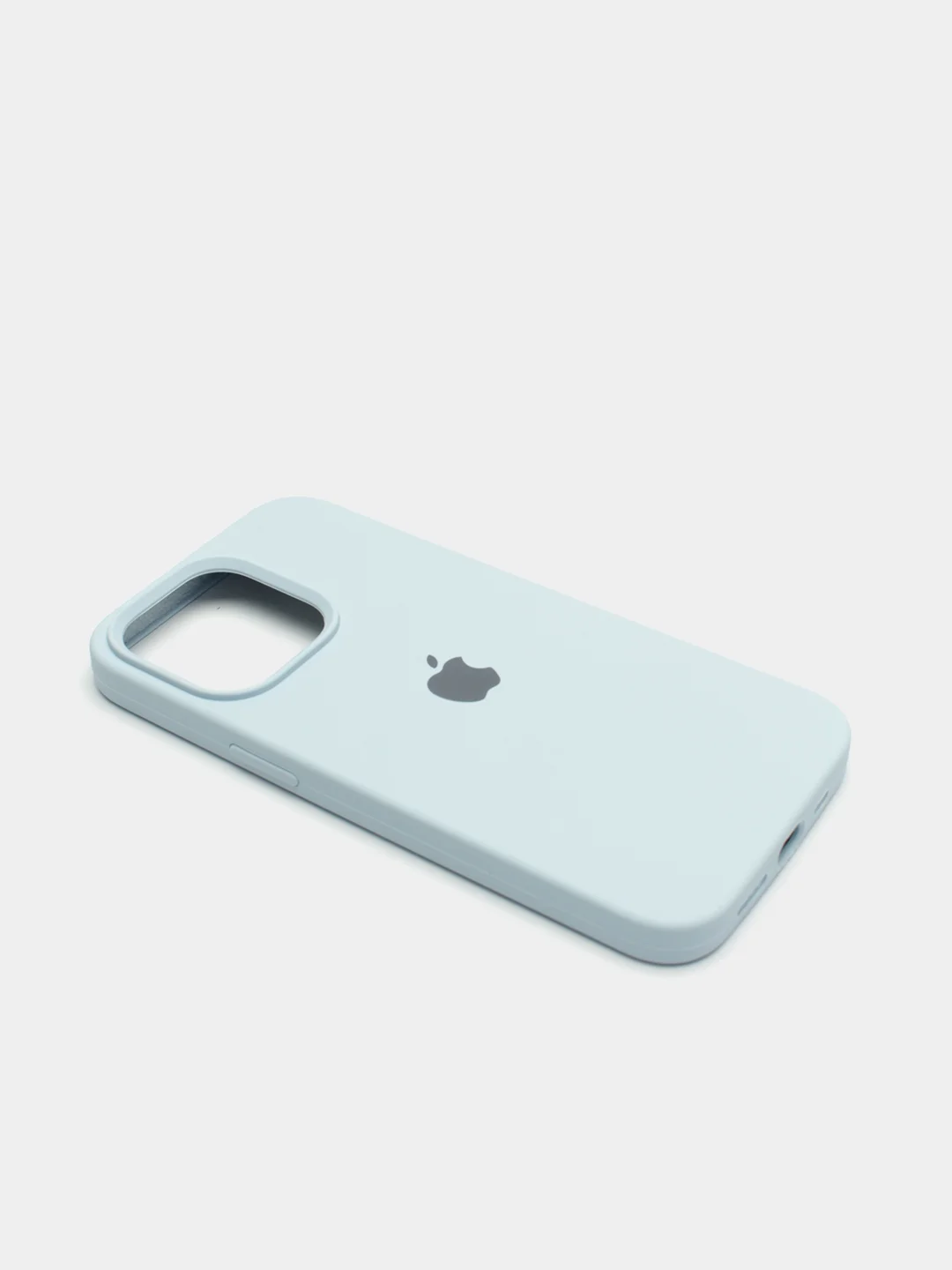Светло-синий чехол Silicone Case для iPhone 13 Pro с закрытым низом