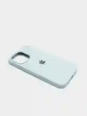 Светло-синий чехол Silicone Case для iPhone 13 Pro с закрытым низом