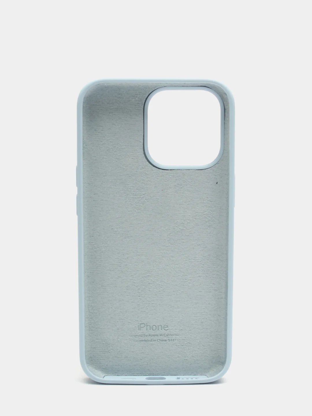Светло-синий чехол Silicone Case для iPhone 13 Pro с закрытым низом