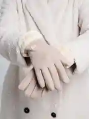 Хаки перчатки женские утепленные с мехом / Для сенсорных экранов
