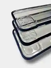 Индиго прозрачный чехол с усиленными бортами  iPhone 13, 13Pro, 13 Pro Max, 11, 12Pro, 12 Pro Max