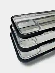 Черный прозрачный чехол с усиленными бортами  iPhone 13, 13Pro, 13 Pro Max, 11, 12Pro, 12 Pro Max
